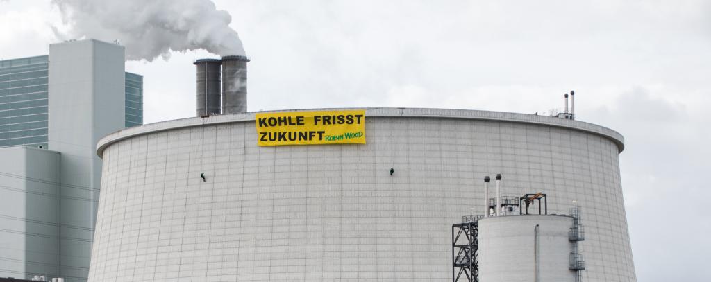 Aktionsfoto Kohlekraftwerk Moorburg